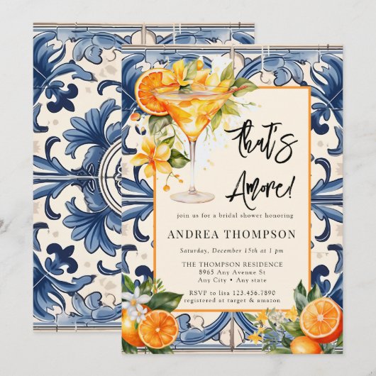  Italiaans | Citrus Sinaasappel | VRIJGEZELLENFEES Kaart (Voorkant / Achterkant)