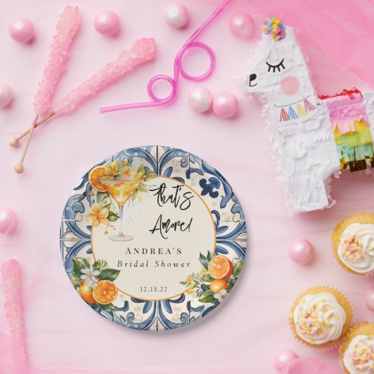  Italiaans | Citrus Sinaasappel | VRIJGEZELLENFEES Papieren Bordje (Feest)