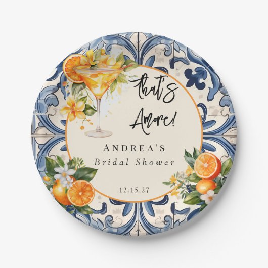  Italiaans | Citrus Sinaasappel | VRIJGEZELLENFEES Papieren Bordje (Voorkant)