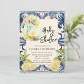 Italiaans | citruscitroen | BABY SHOWER Kaart (Staand voorkant)