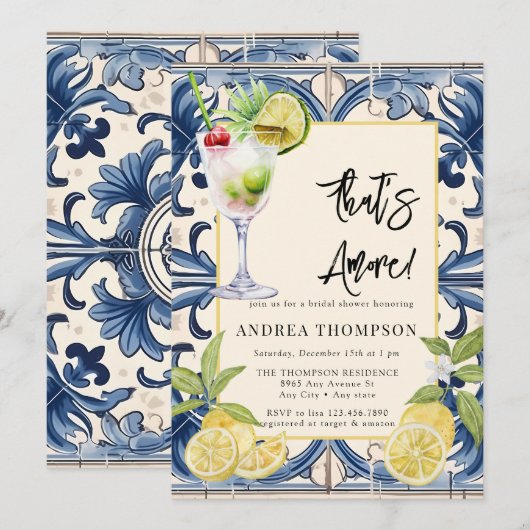  Italiaans | citruscitroen | VRIJGEZELLENFEEST Kaart (Voorkant / Achterkant)