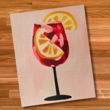 Italiaans Cocktail Happy Hour Vintage Retro Abstra