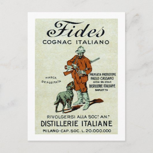 Italiaans Cognac 1905 Briefkaart (Voorkant)