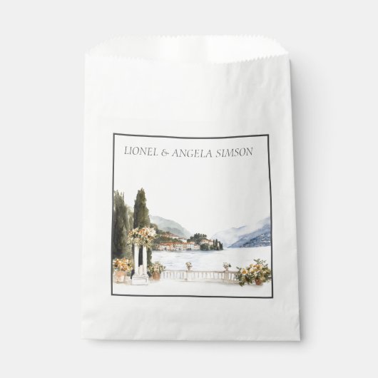 Italiaans Comomeer Italië bruiloft Bedankzakje (Voorkant)