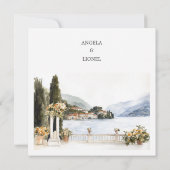 Italiaans Comomeer Italië bruiloft RSVP Kaart (Achterkant)