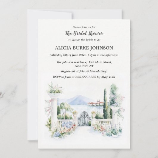 Italiaans Comomeer Vrijgezellenfeest Kaart (Voorkant)