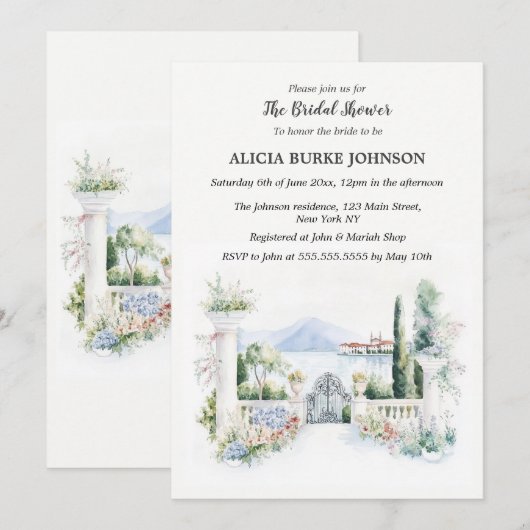 Italiaans Comomeer Vrijgezellenfeest Kaart (Voorkant / Achterkant)