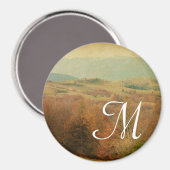 Italiaans Country Side Rolli Monogram Initiaal mag Magneet (Voorkant / Achterkant)