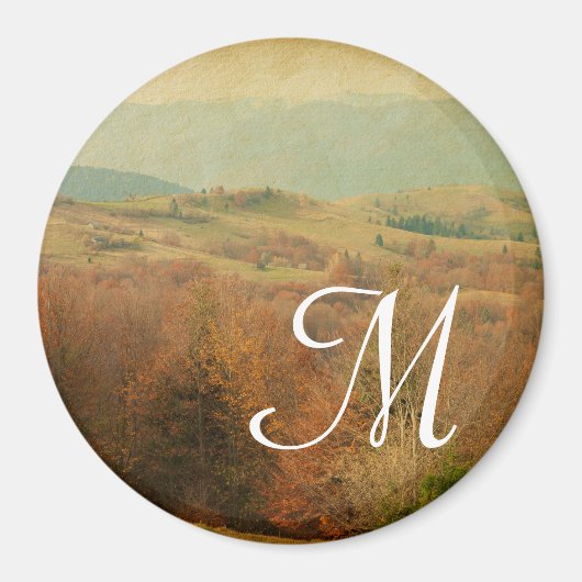 Italiaans Country Side Rolli Monogram Initiaal mag Magneet (Voorkant)