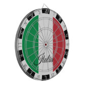 Italiaans dartboard en Italiaans vlagdonker/spelbo Dartbord (Voorkant Links)