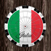 Italiaans dartboard en Italiaans vlagdonker/spelbo Dartbord
