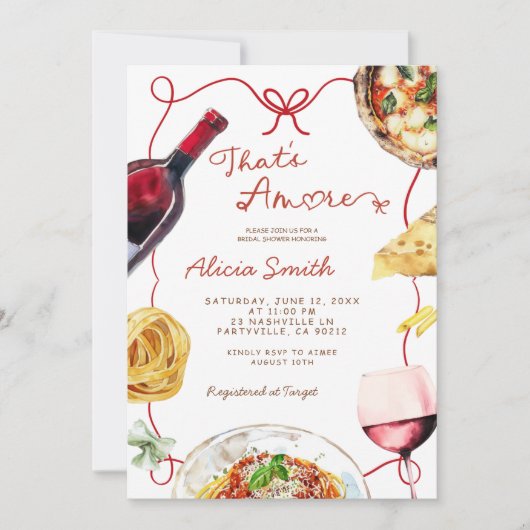 Italiaans Dat is Amore Vrijgezellenfeest Kaart (Voorkant)