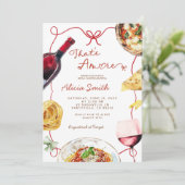 Italiaans Dat is Amore Vrijgezellenfeest Kaart (Staand voorkant)