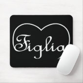 Italiaans daughter figlia hart muismat (Met muis)