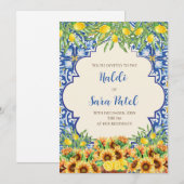 Italiaans decor & digitale Haldi uitnodigingen (Voorkant / Achterkant)