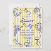 Italiaans diner La Dolce Vita Verjaardag Uitnodigi Kaart (Voorkant)