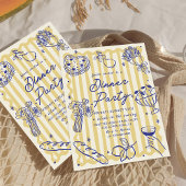 Italiaans diner La Dolce Vita Verjaardag Uitnodigi Kaart