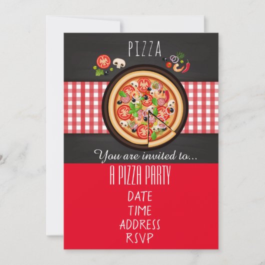 Italiaans diner Pizza Kaart (Voorkant)