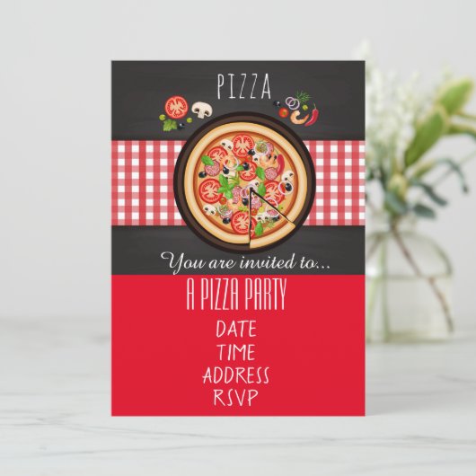 Italiaans diner Pizza Kaart (Staand voorkant)