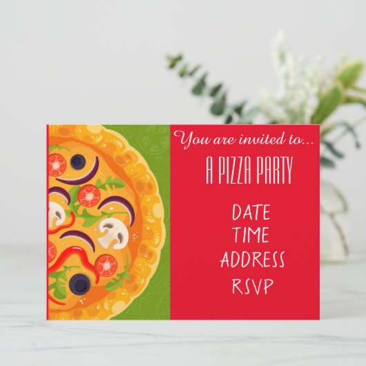 Italiaans diner Pizza Kaart (Staand voorkant)