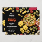 Italiaans diner verjaardag kaart (Voorkant / Achterkant)