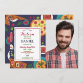 Italiaans diner verjaardagsfeestje pizza lunch fot kaart (Voorkant / Achterkant)