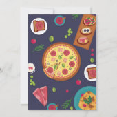 Italiaans diner verjaardagsfeestje pizza lunch kaart (Achterkant)