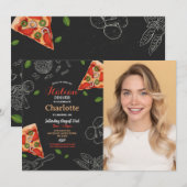 Italiaans diner verjaardagsfeestje pizza lunch kaart (Voorkant / Achterkant)