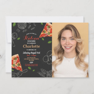 Italiaans diner verjaardagsfeestje pizza lunch kaart