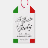 Italiaans diner | Verlovingsetentje Cadeaulabel (Voorkant)