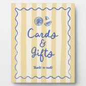 Italiaans Doodle citroenen Kaarten & geschenken te Fotoplaat (Voorkant)