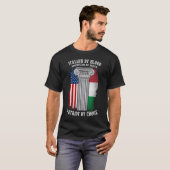 Italiaans door bloed, Amerikaans door geboorte, pa T-shirt (Voorkant volledig)
