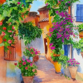 Italiaans dorp keramisch ornament