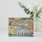 Italiaans dorp Malcena in de Gardasee door Klimt Briefkaart (Staand voorkant)