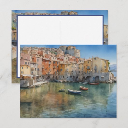 Italiaans dorp Mediterranea Briefkaart (Voorkant / Achterkant)