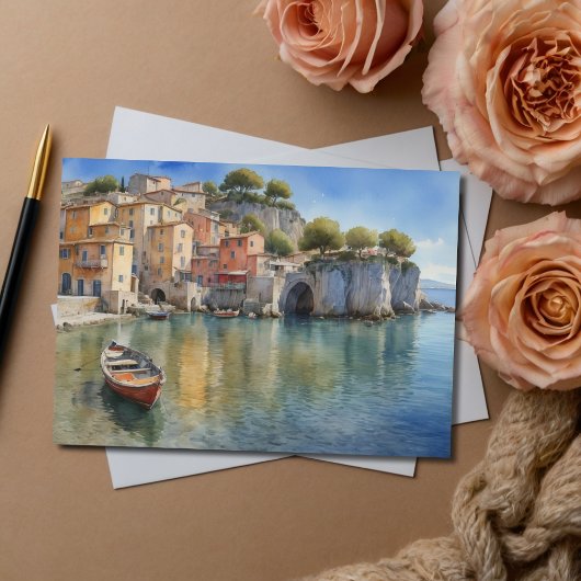 Italiaans dorp Mediterranea Briefkaart