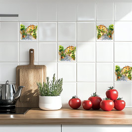 Italiaans dorp tegeltje