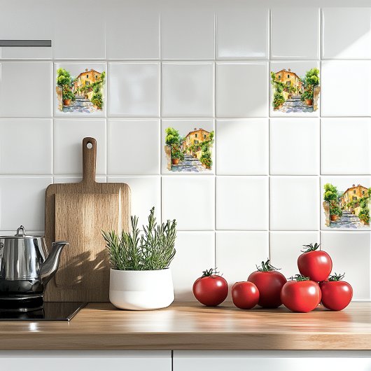 Italiaans dorp tegeltje