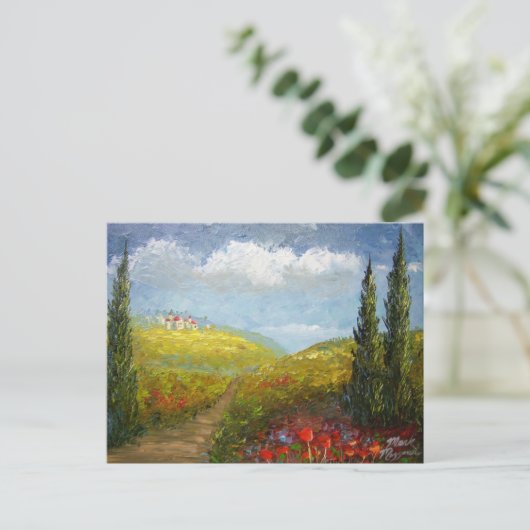 Italiaans dorp Tocany Briefkaart (Staand voorkant)