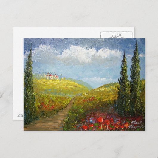 Italiaans dorp Tocany Briefkaart (Voorkant / Achterkant)