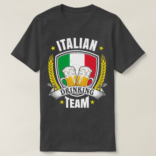 Italiaans Drink ontwerp van de Beer Games van het  T-shirt (Design voorkant)