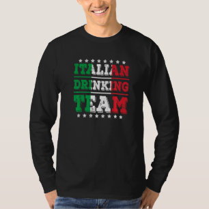 Italiaans Drink Team Italië Vlag Drink T-shirt