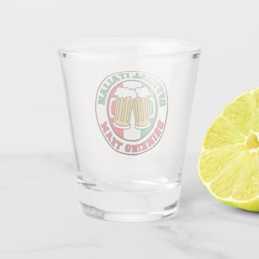 Italiaans Drink team vlag Italië Shot Glas (Achterkant)