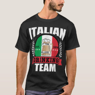 Italiaans drinkteam Italië vlag bier feest cadeau T-shirt