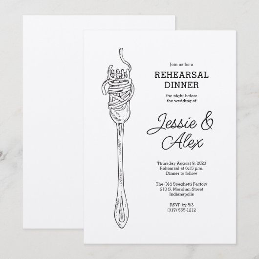 Italiaans Eetfeest Kaart (Voorkant / Achterkant)