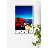 Italiaans eiland Panarea - Blauw Mediterraans Stij Poster