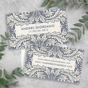 Italiaans Elegant Damask Eigen Eigenaar Bedrijf Visitekaartje