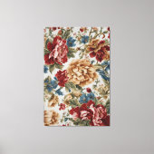 Italiaans Elegant Rode en Gouden Rozen Canvas Afdruk (Voorkant)