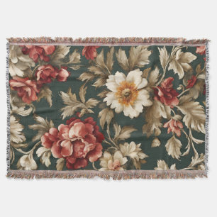 Italiaans Elegante Exquise Bladeren, Bloemen Deken