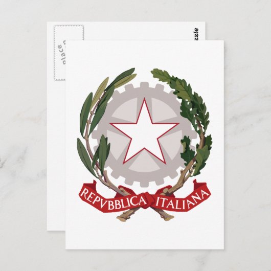 italiaans embleem briefkaart (Voorkant / Achterkant)